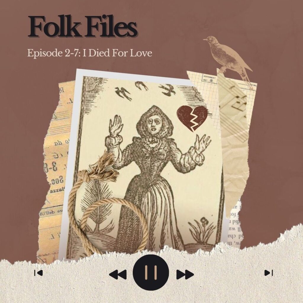 The Butcher Boy and other songs with characters who died for love - art for Folk Files Episode #2.7 - Died for Love